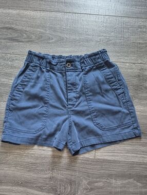 Eddie Bauer Slate Blue High-Waist Casual Shorts